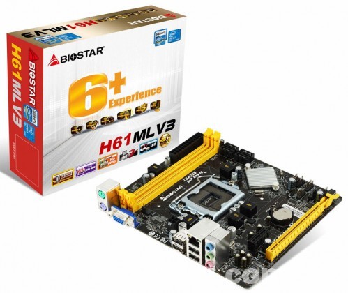 New Biostar H61MLV3 2ND/3RD GENRATION Desktop Motherboard